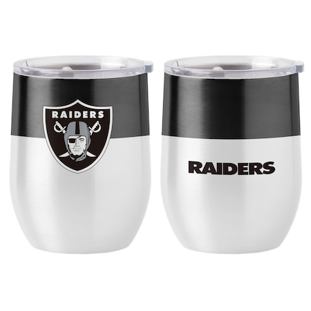 Logo Brands Las Vegas Raiders 16oz Colorblock Stainless Curved Beverage 623-S16CB-11